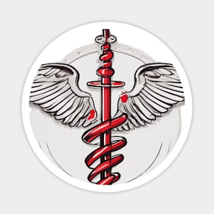 Caduceus Red Shadow Silhouette Anime Style Collection No. 209 Magnet